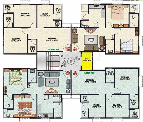  residancy Tower A Cluster Plan