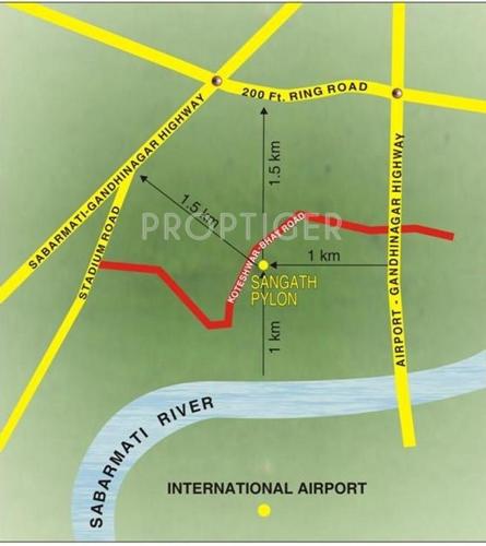  pylon Images for Location Plan of Sangath Pylon
