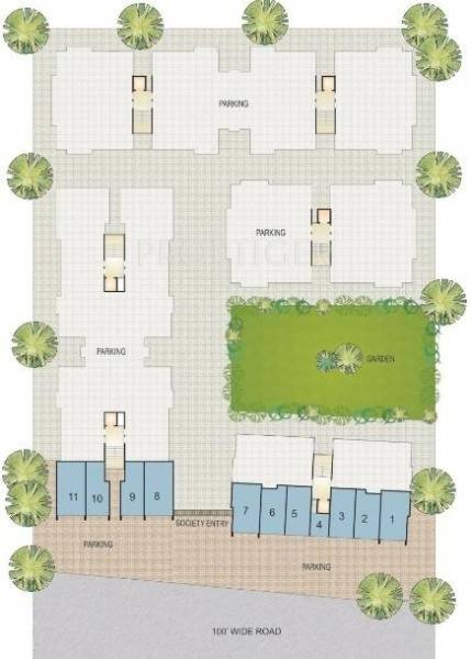 Sahjanand Buildcon Dev Krupa I Layout Plan
