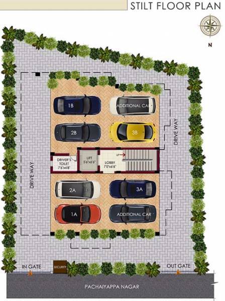  north-nest Cluster Plan for -1th Floor