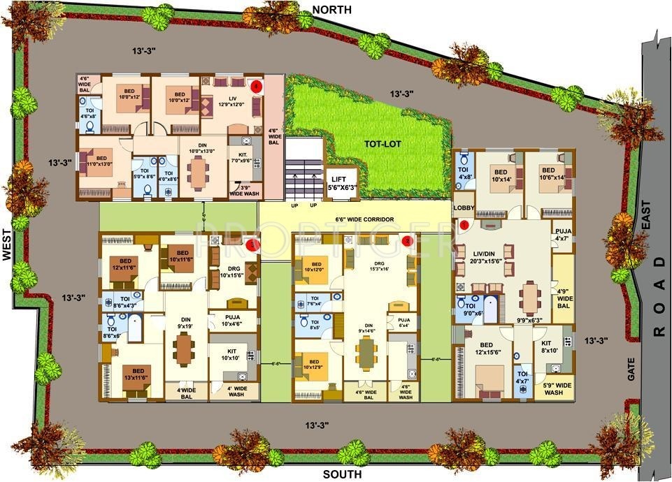  casarosa Single Tower Cluster Plan