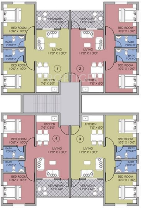 Images for Cluster Plan of Goka Gold Valley Apartment