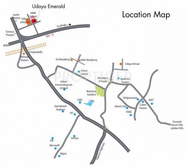 Location Plan Udaya Heights Emerald Location Plan