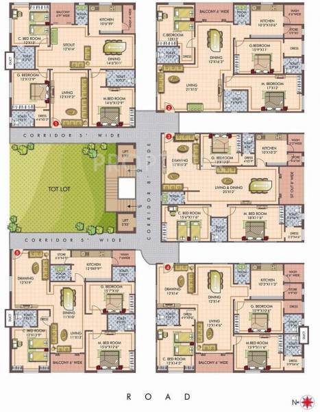 Images for Cluster Plan of Udaya Heights Royal Crest