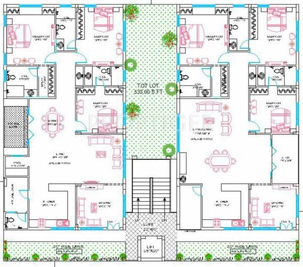  vista-residency Single Tower Cluster Plan