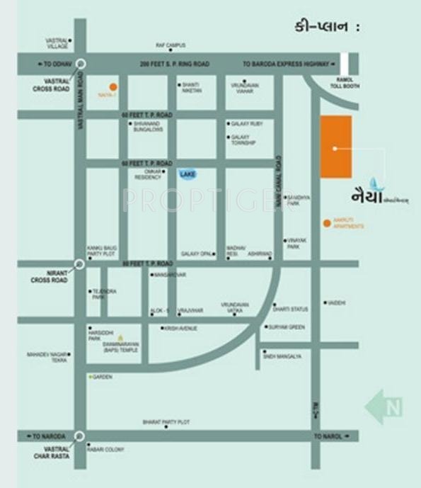Raison Infracon Naiya Apartment Location Plan