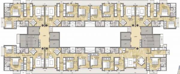  kaatyayni-heights Tower 2 Wing B Cluster Plan