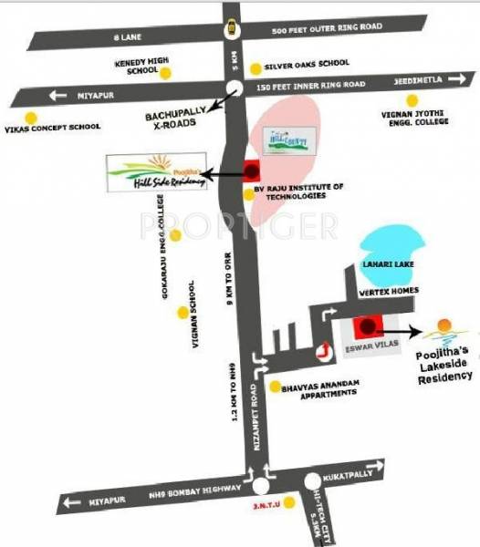 Images for Location Plan of Poojitha Lakeside Residency