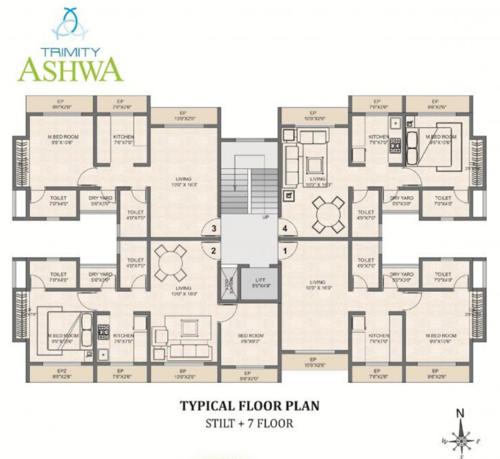  ashwa Trimity Ashwa Cluster Plan from ground to 7th Floor
