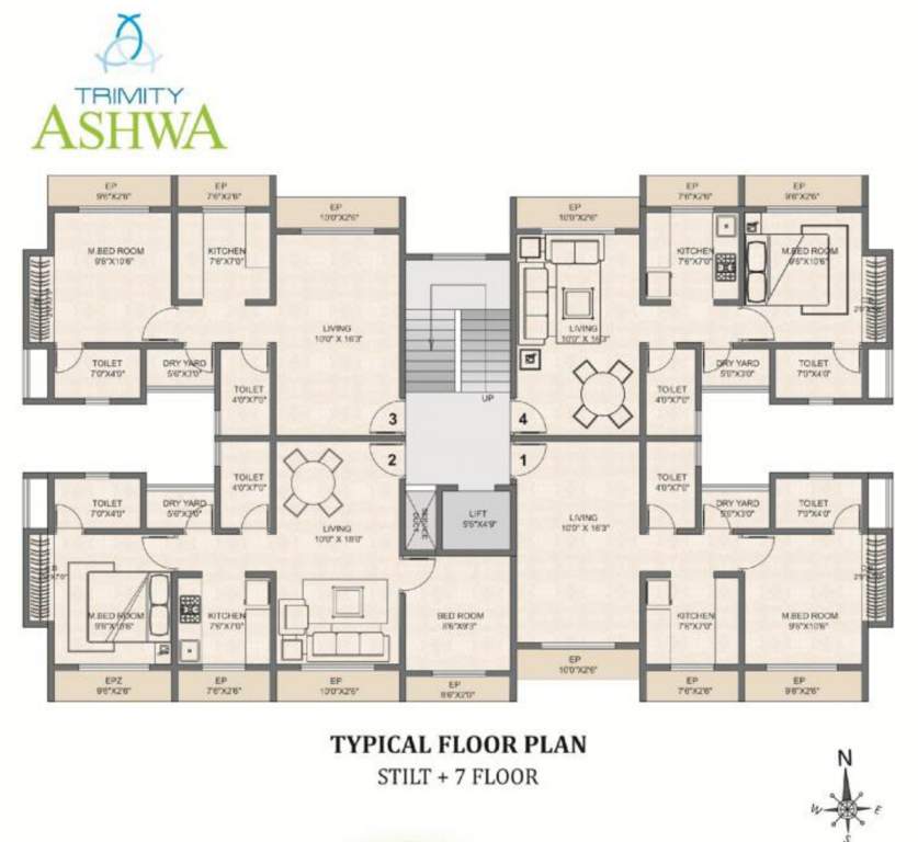  ashwa Trimity Ashwa Cluster Plan from ground to 7th Floor