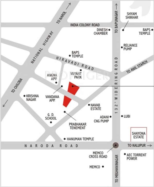 residency Images for Location Plan of Shayona Land Corporation Residency