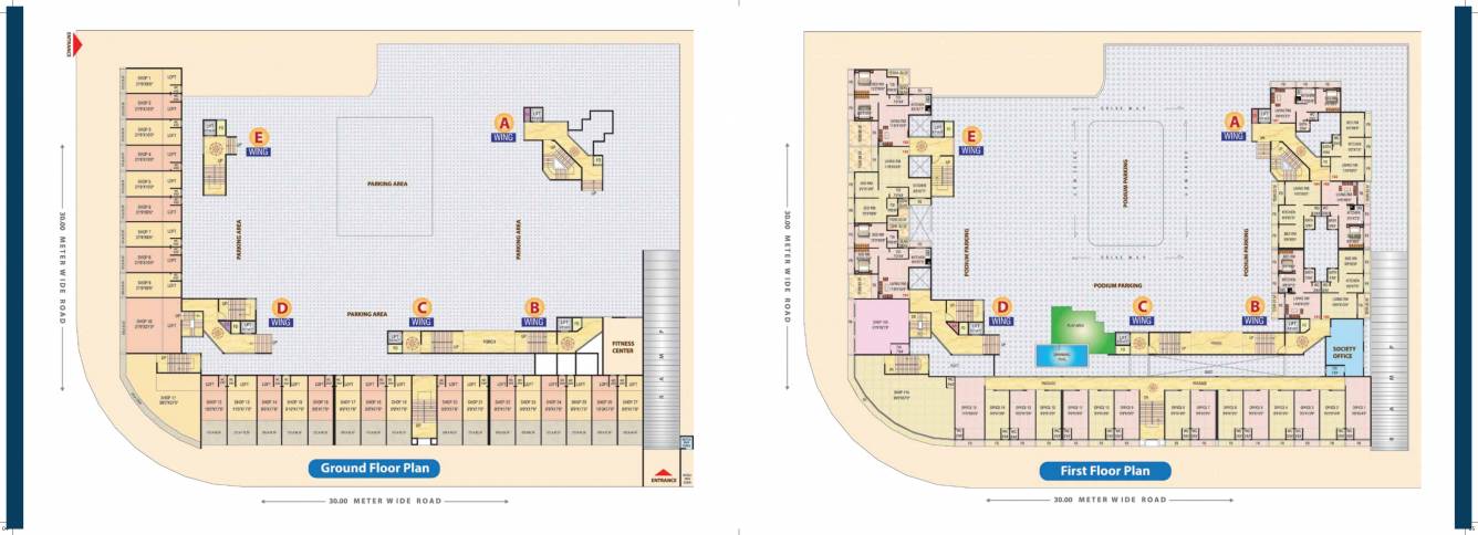  prathmesh platinum Prathmesh Platinum Cluster Plan from ground to 1st Floor