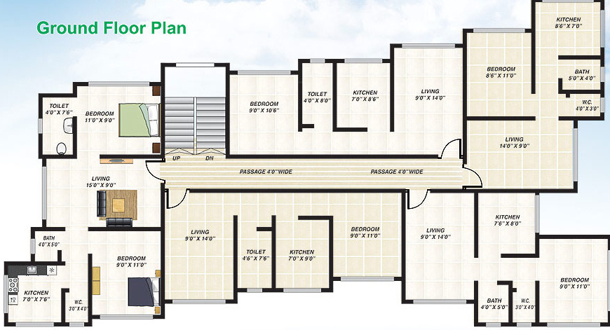  my choice apartment Typical Ground Floor Plan