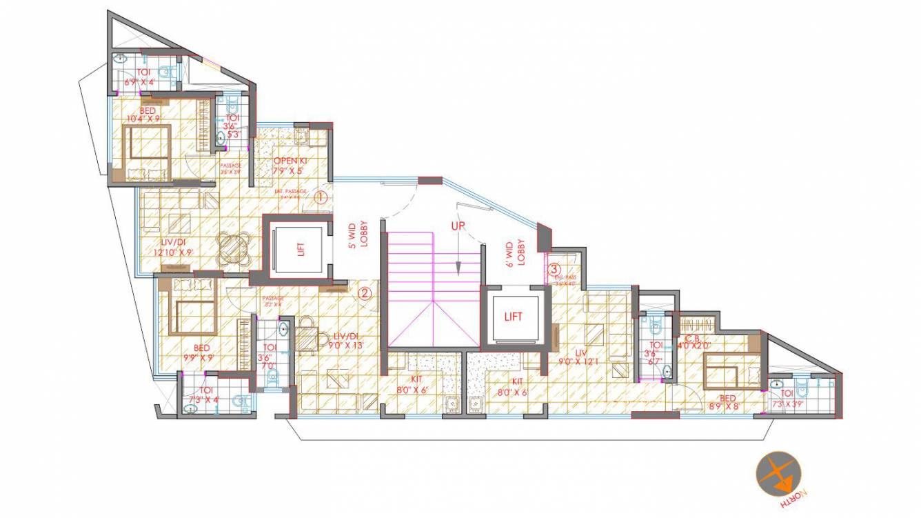  gloris residency Tower A Cluster Plan