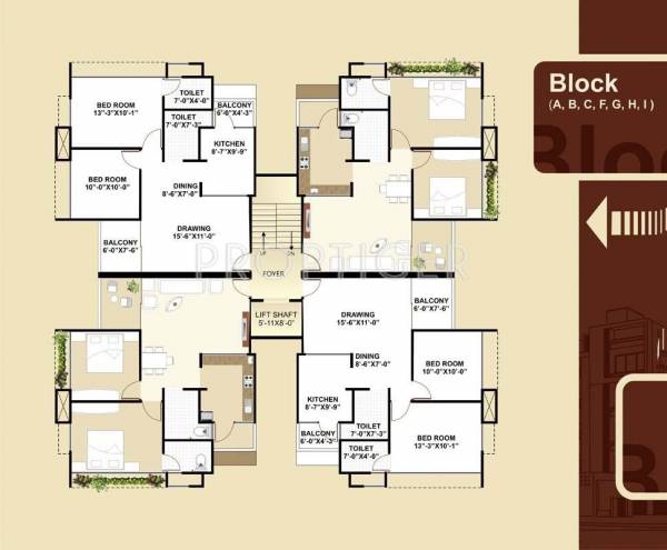  famosa Tower A Cluster Plan