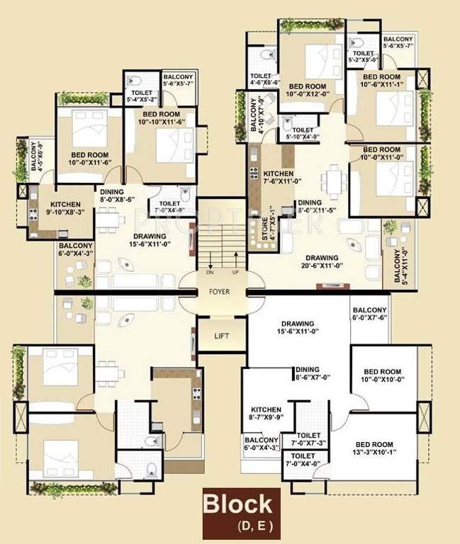  famosa Tower F Cluster Plan