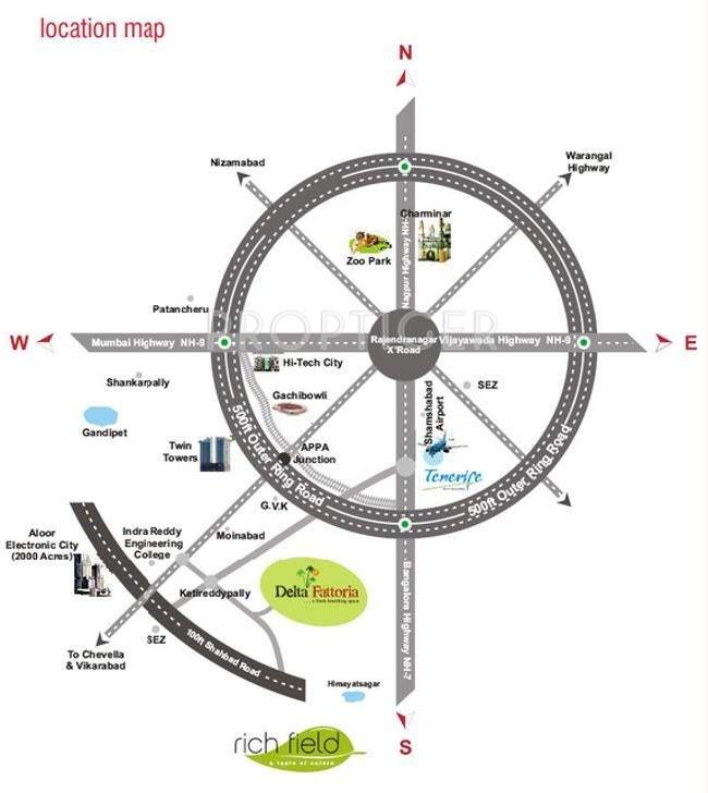 Green Earth Infratech Delta Fattoria Location Plan