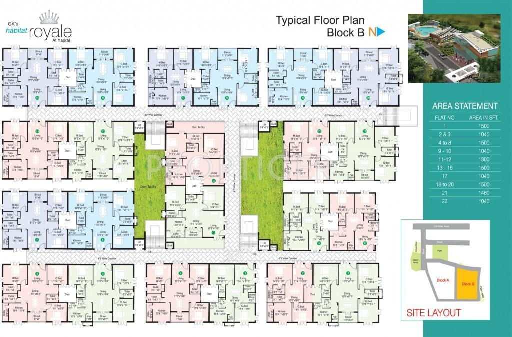 habitat royale Block B Cluster Plan