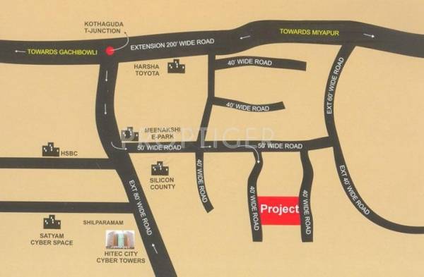 Ektha prime Basil Heights Location Plan