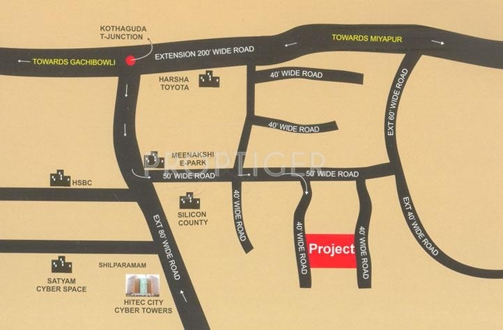 Ektha prime Basil Heights Location Plan