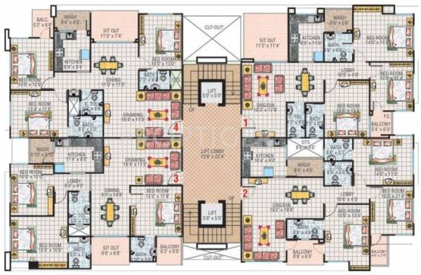 Images for Cluster Plan of Sunil Emerald Court Images for Cluster Plan of Sunil Emerald Court