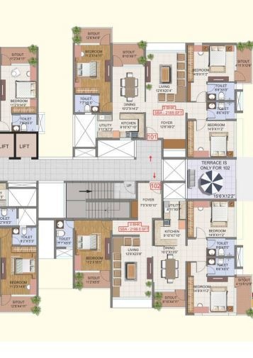  pride Tower A Cluster Plan