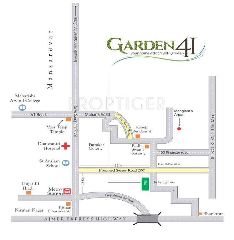 garden 41 Images for Location Plan of Anukriti Garden 41