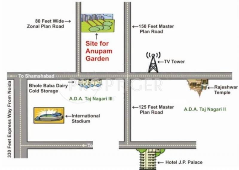 Anupam Housing Garden Location Plan