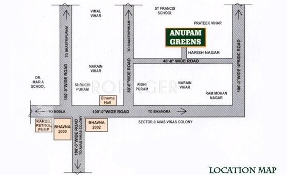 Anupam Housing Greens Location Plan