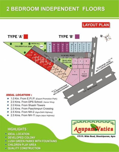 Anupam Housing Vatica Layout Plan