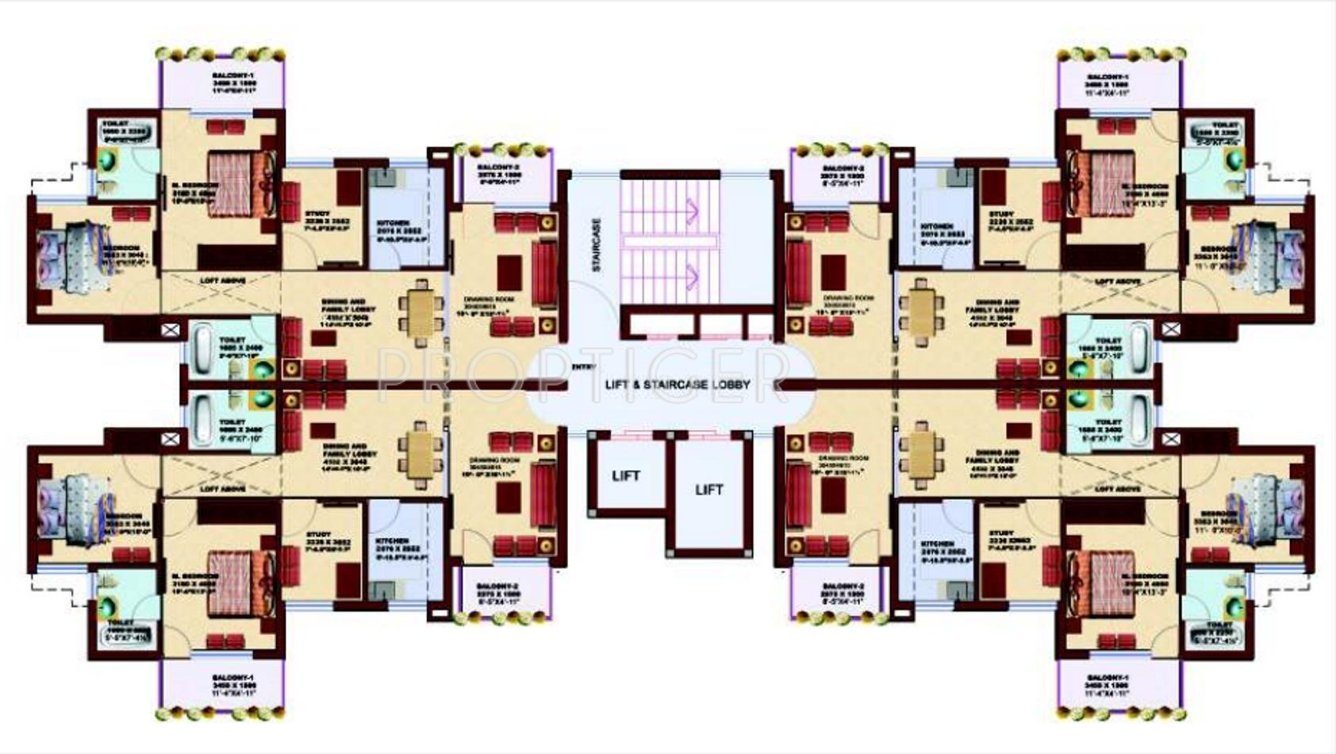  pearl heights Tower C1 Cluster Plan
