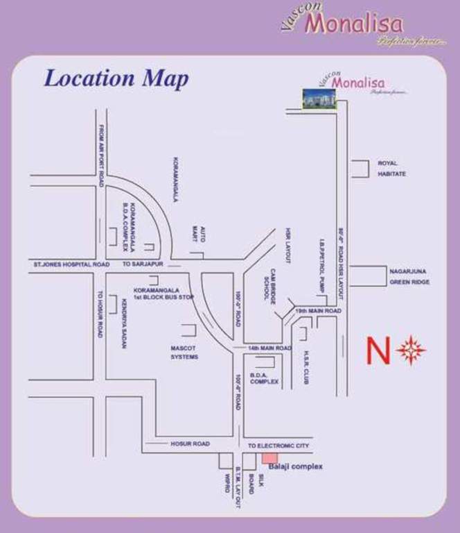  monalisa apartment Location Plan