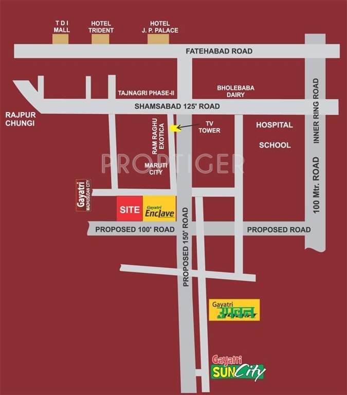  signature Images for Location Plan of Gayatri Developwell Signature