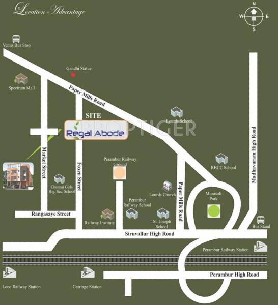 Sree Hi Tech Regal Abode Location Plan