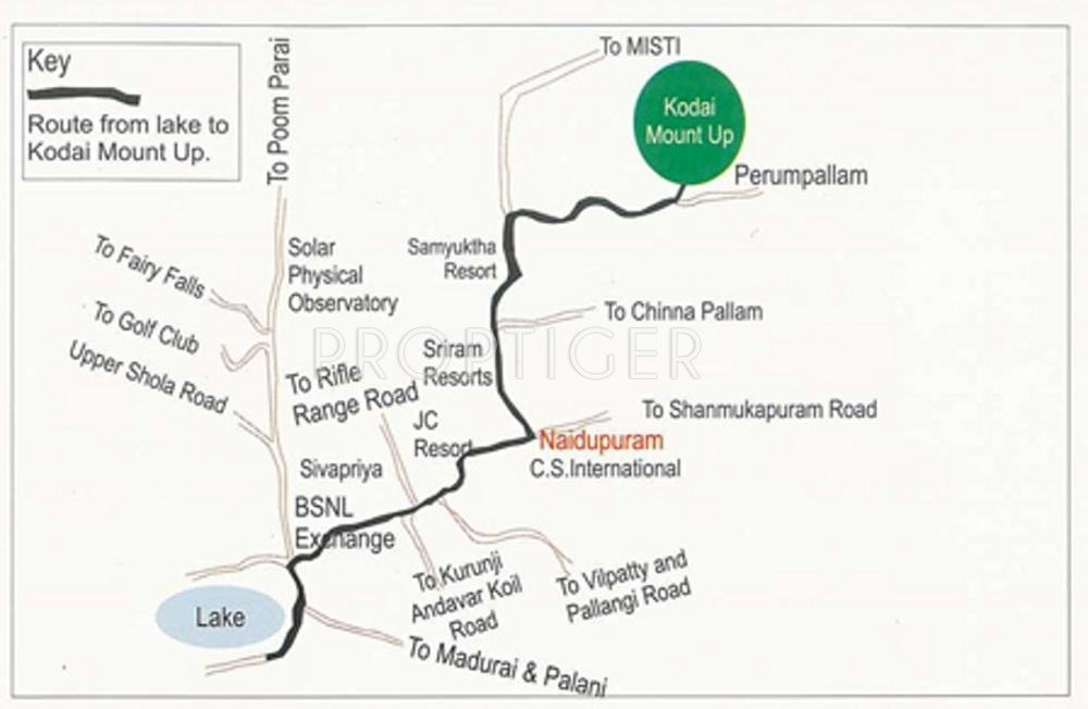 Kodai Estates Kodai Mount Up Avenue Location Plan