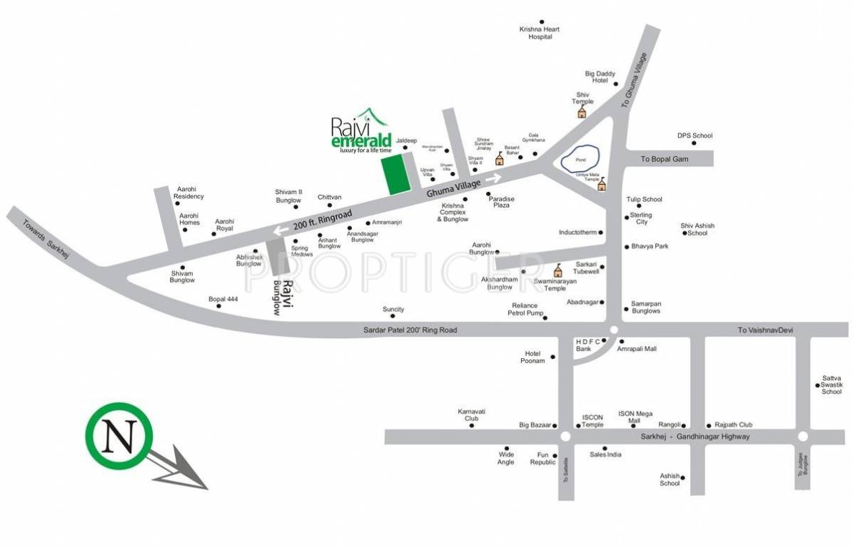 Shivam Builders Pvt Ltd Rajvi Emerald Location Plan