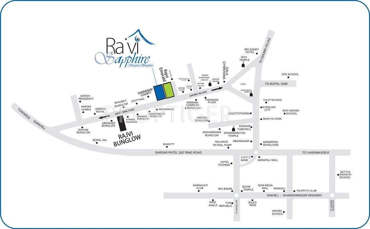 Shivam Builders Pvt Ltd Rajvi Sapphire Location Plan