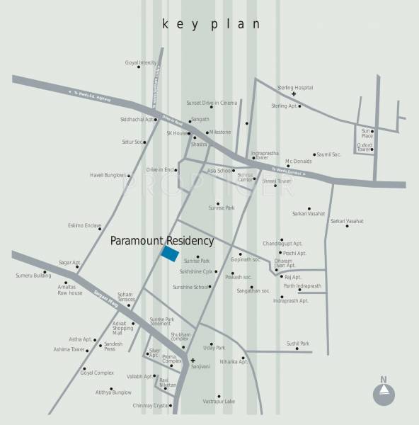 Venus Infrastructure Paramount Residency Location Plan