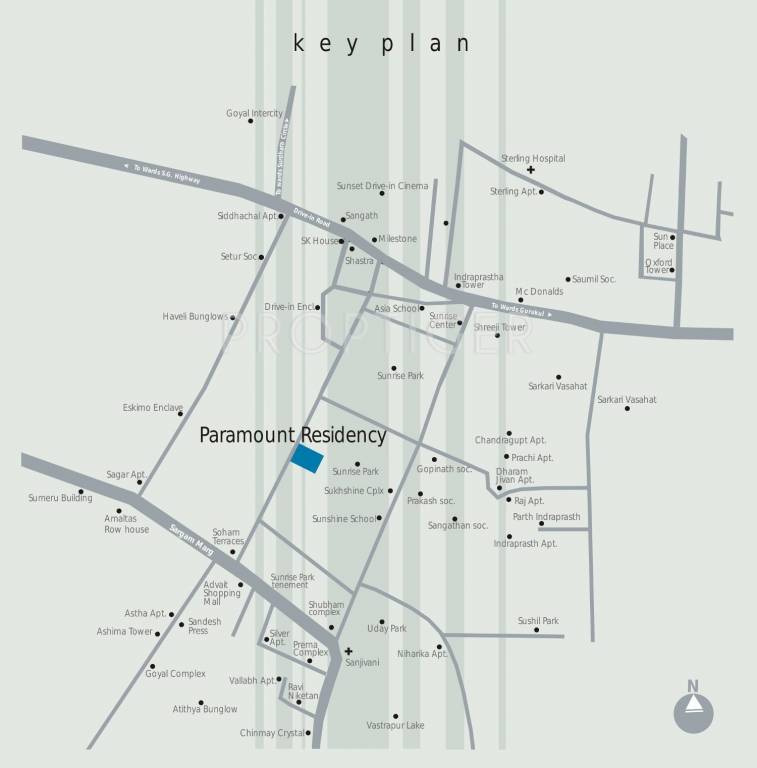 Venus Infrastructure Paramount Residency Location Plan