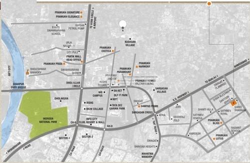  pramukh-oasis Images for Location Plan of PSY Pramukh Oasis