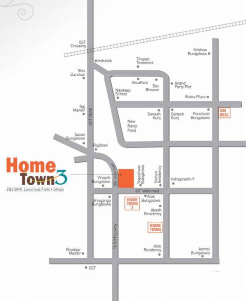 Images for Location Plan of Prasthan Home Town 3 Images for Location Plan of Prasthan Home Town 3