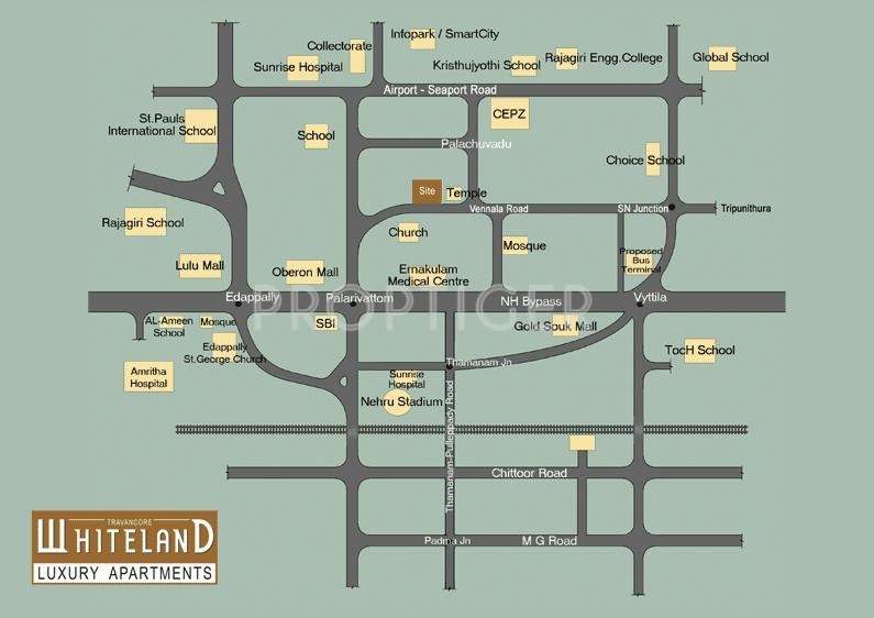  whiteland luxury apartments Images for Location Plan of Travancore Whiteland Luxury Apartments