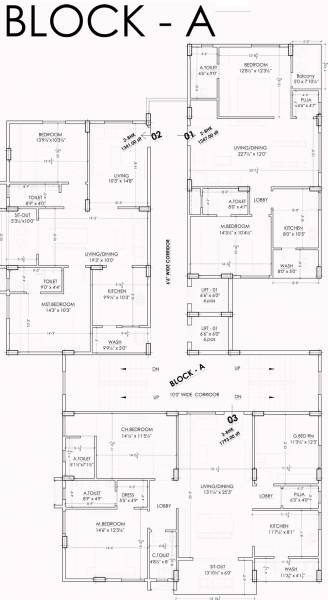  gruhanirman-aero-city Block A Cluster Plan