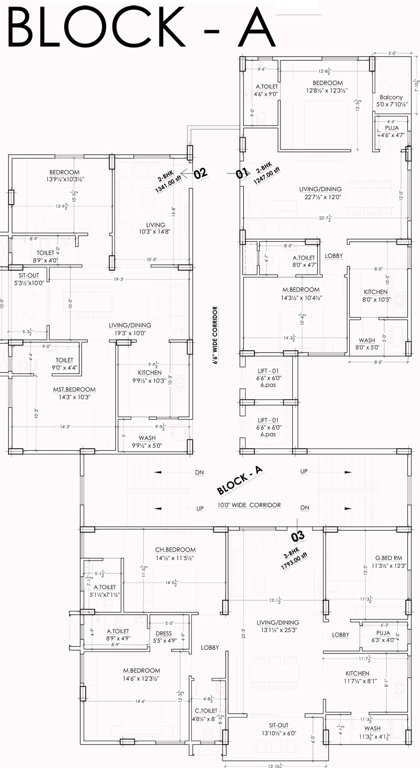  gruhanirman aero city Block A Cluster Plan