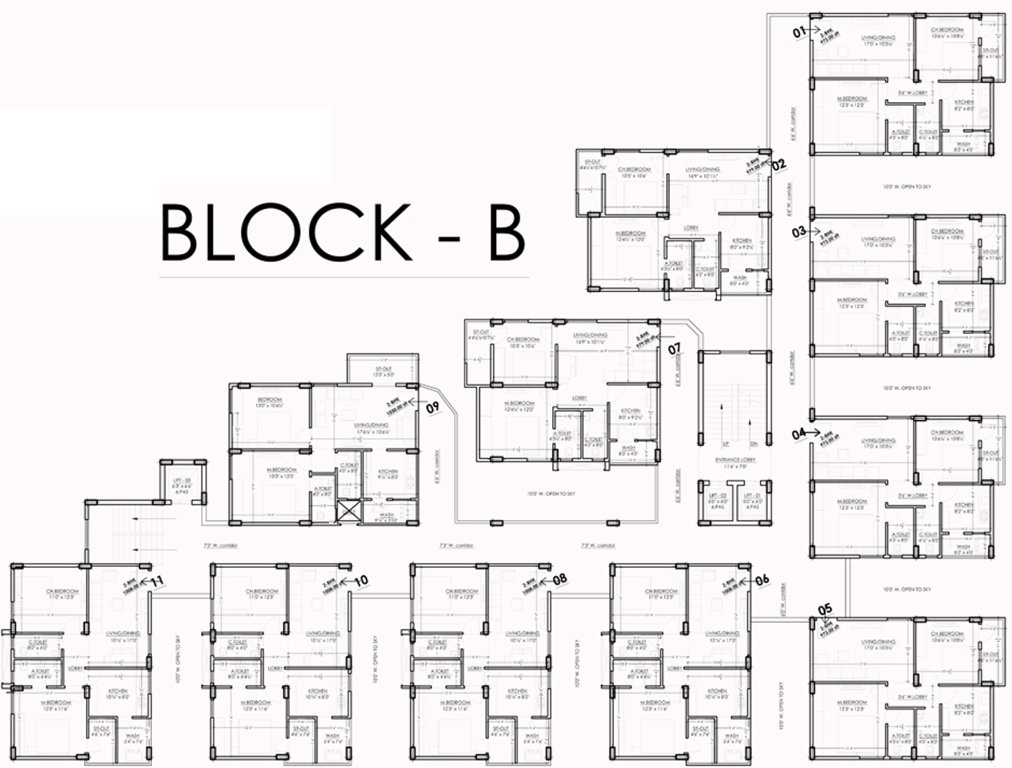  gruhanirman aero city Block B Cluster Plan