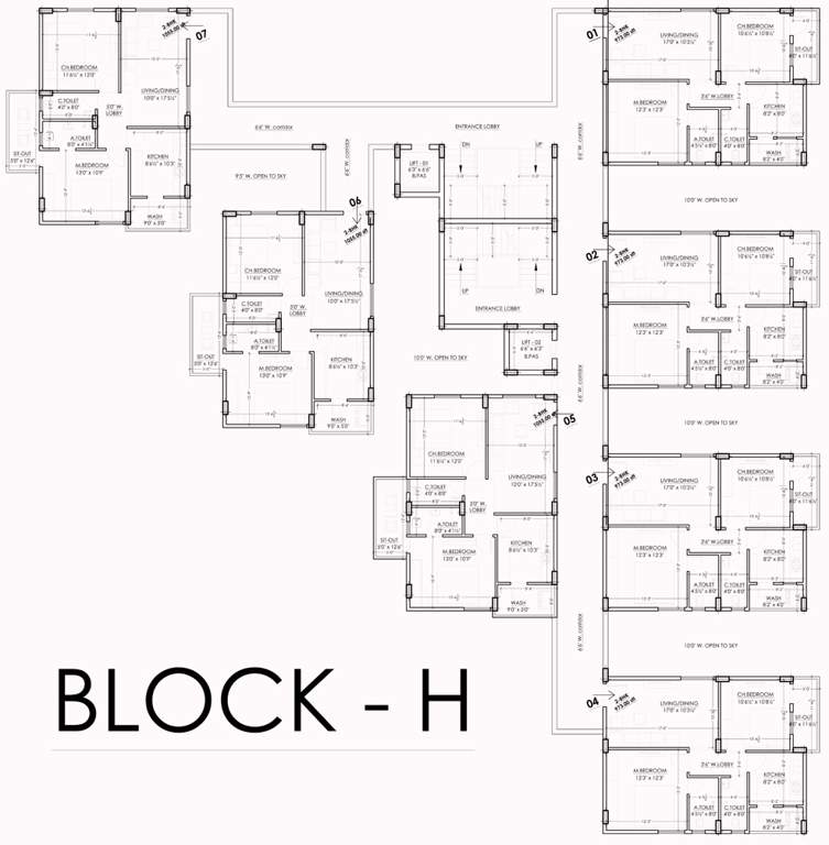  gruhanirman aero city Block H Cluster Plan