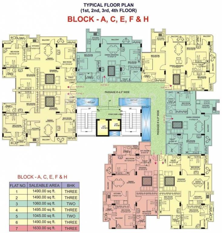  hanging garden Wing D Cluster Plan