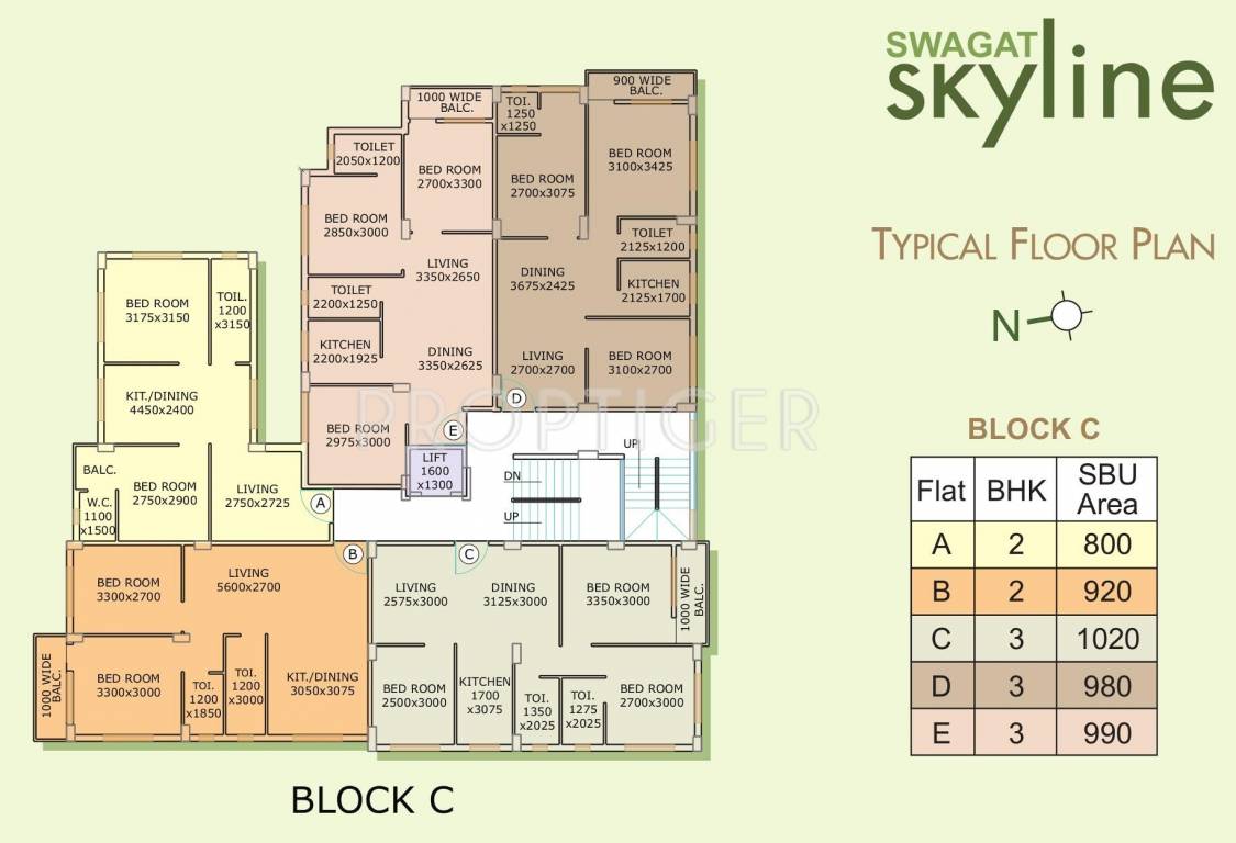  skyline Block D Cluster Plan