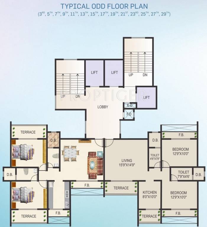  heights Single Tower Cluster Plan