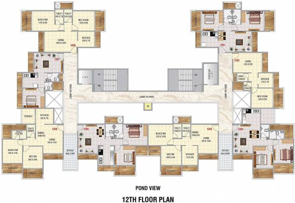  universal Universal Cluster Plan for 12th Floor